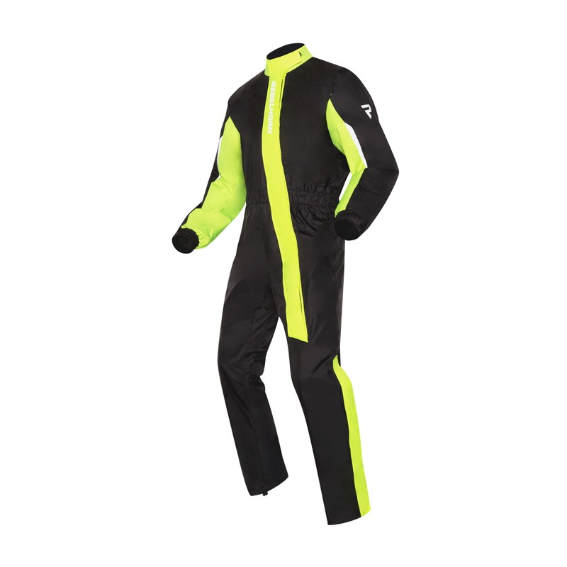 KOMBINEZON PRZECIWDESZCZOWY REBELHORN TRAVEL BLACK FLUO YELLOW XXL