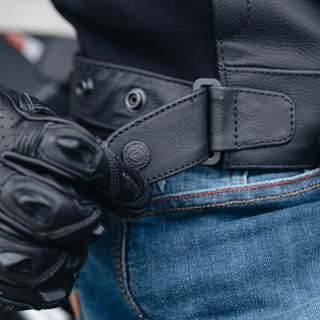 KURTKA MOTOCYKLOWA SKÓRZANA REBELHORN VANDAL BLACK 54