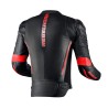 KURTKA MOTOCYKLOWA SKÓRZANA REBELHORN VANDAL BLACK FLUO RED 58