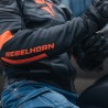 KURTKA MOTOCYKLOWA SKÓRZANA REBELHORN VANDAL BLACK FLUO RED 52
