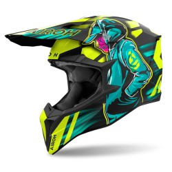 KASK MOTOCYKLOWY AIROH WRAAAP CYBER YELLOW MATT L