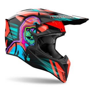 KASK MOTOCYKLOWY AIROH WRAAAP CYBER ORANGE GLOSS S