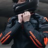 KURTKA MOTOCYKLOWA SKÓRZANA REBELHORN VANDAL BLACK FLUO RED 58