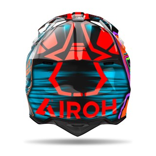 KASK MOTOCYKLOWY AIROH WRAAAP CYBER ORANGE GLOSS M