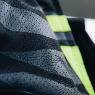 KURTKA MOTOCYKLOWA SKÓRZANA REBELHORN VANDAL BLACK FLUO YELLOW 50