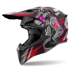 KASK MOTOCYKLOWY AIROH WRAAAP CYBER RED MATT XS