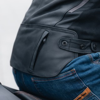 KURTKA MOTOCYKLOWA SKÓRZANA REBELHORN VANDAL BLACK 56