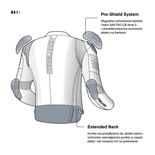 KURTKA MOTOCYKLOWA SKÓRZANA REBELHORN VANDAL BLACK 56
