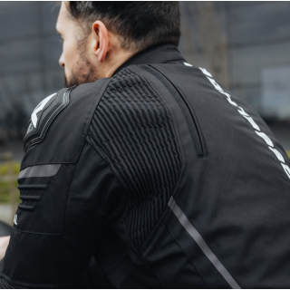 KURTKA MOTOCYKLOWA TEKSTYLNA REBELHORN VANDAL BLACK WHITE 3XL