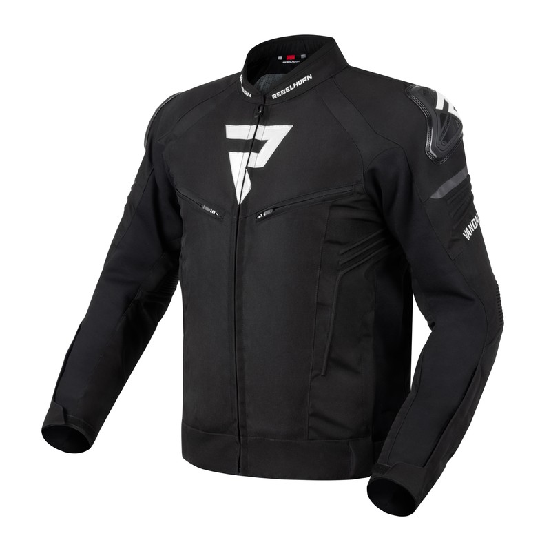 KURTKA MOTOCYKLOWA TEKSTYLNA REBELHORN VANDAL BLACK WHITE 7XL
