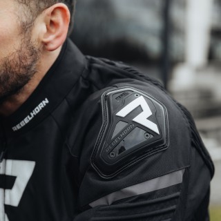 KURTKA MOTOCYKLOWA TEKSTYLNA REBELHORN VANDAL BLACK WHITE 8XL