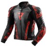 KURTKA MOTOCYKLOWA SKÓRZANA REBELHORN VELOCE CAMO BLACK FLUO RED 58