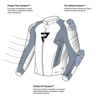 KURTKA MOTOCYKLOWA SKÓRZANA REBELHORN VELOCE CAMO BLACK FLUO RED 62