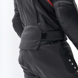 KURTKA MOTOCYKLOWA SKÓRZANA REBELHORN VELOCE BLACK GREY FLUO RED 46