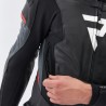 KURTKA MOTOCYKLOWA SKÓRZANA REBELHORN VELOCE BLACK GREY FLUO RED 56