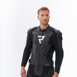 KURTKA MOTOCYKLOWA SKÓRZANA REBELHORN VELOCE BLACK WHITE 52