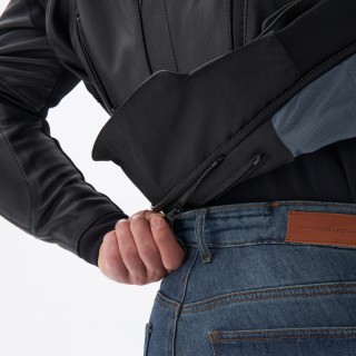 KURTKA MOTOCYKLOWA SKÓRZANA REBELHORN VELOCE BLACK GREY FLUO RED 62