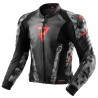 KURTKA MOTOCYKLOWA SKÓRZANA REBELHORN VELOCE CAMO BLACK GREY FLUO RED 50