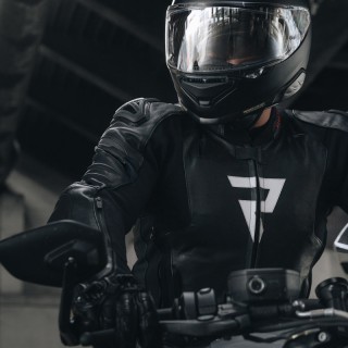 KURTKA MOTOCYKLOWA SKÓRZANA REBELHORN VELOCE BLACK WHITE 54