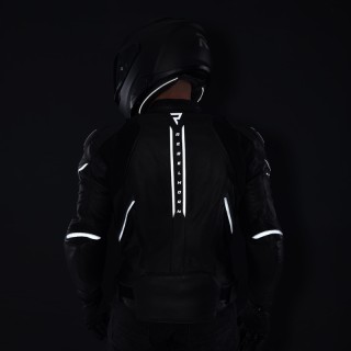 KURTKA MOTOCYKLOWA SKÓRZANA REBELHORN VELOCE BLACK WHITE 60