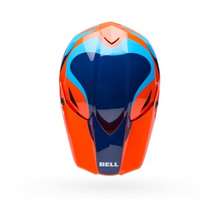 KASK MOTOCYKLOWY BELL MX-10 MIPS WAVE ORANGE BLUE S