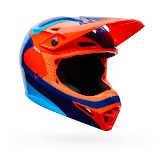 KASK MOTOCYKLOWY BELL MX-10 MIPS WAVE ORANGE BLUE M