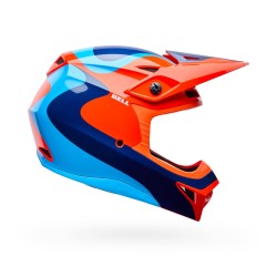 KASK MOTOCYKLOWY BELL MX-10 MIPS WAVE ORANGE BLUE L