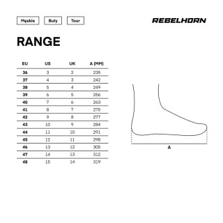 BUTY MOTOCYKLOWE REBELHORN RANGE BLACK 45
