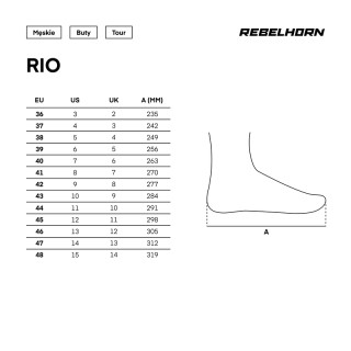 BUTY MOTOCYKLOWE REBELHORN RIO BLACK 43
