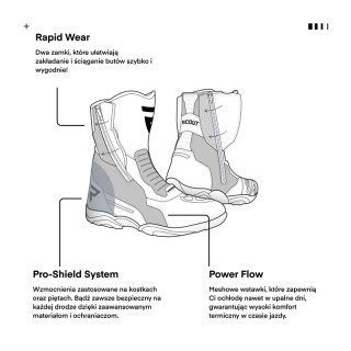 BUTY MOTOCYKLOWE REBELHORN SCOUT AIR BLACK 40