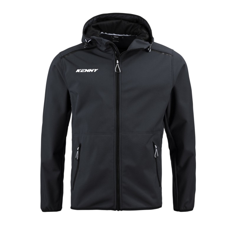 KENNY RACING KURTKA PRZECIWDESZCZOWA SOFTSHELL MODEL CORE BLACK KOLOR CZARNY ROZMIAR XL