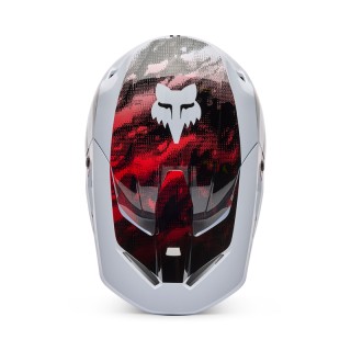 KASK FOX V1 KAIROS WHITE/FLUO RED L