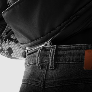 JEANSY MOTOCYKLOWE REBELHORN BRONCO WASHED BLACK MONOLAYER 42/34