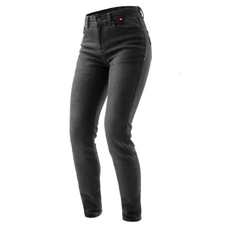 JEANSY MOTOCYKLOWE DAMSKIE REBELHORN BRONCO WASHED BLACK MONOLAYER 34/30