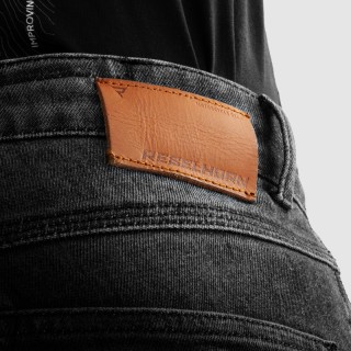 JEANSY MOTOCYKLOWE REBELHORN BRONCO WASHED BLACK MONOLAYER 42/34