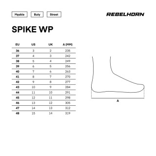BUTY MOTOCYKLOWE REBELHORN SPIKE WP BLACK 44