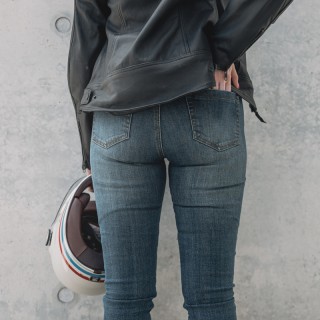 JEANSY MOTOCYKLOWE DAMSKIE REBELHORN CLASSIC 3 SLIM FIT WASHED GREY 38/30