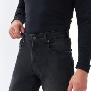 JEANSY MOTOCYKLOWE REBELHORN NOMAD TAPERED FIT WASHED BLACK 28/34