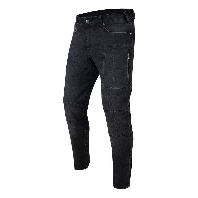 JEANSY MOTOCYKLOWE REBELHORN RAGE 2 TAPERED FIT WASHED BLACK 28/34