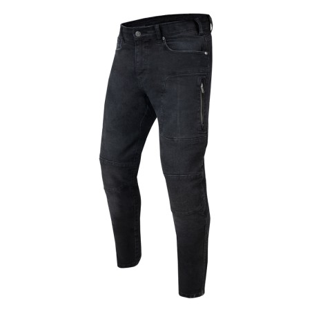 JEANSY MOTOCYKLOWE REBELHORN RAGE 2 TAPERED FIT WASHED BLACK 28/34