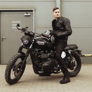 JEANSY MOTOCYKLOWE REBELHORN RAGE 2 TAPERED FIT WASHED BLACK 28/34