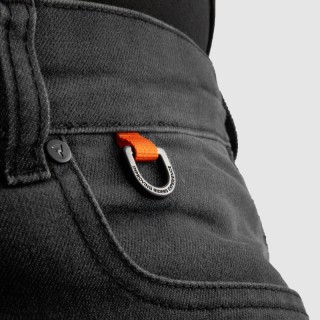 JEANSY MOTOCYKLOWE REBELHORN REVOLT BLACK MONOLAYER 28/32