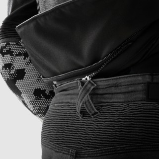 JEANSY MOTOCYKLOWE REBELHORN REVOLT BLACK MONOLAYER 42/34