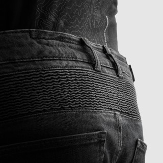 JEANSY MOTOCYKLOWE REBELHORN VANDAL WASHED BLACK MONOLAYER 36/32