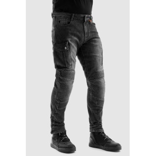 JEANSY MOTOCYKLOWE REBELHORN VANDAL WASHED BLACK MONOLAYER 36/34