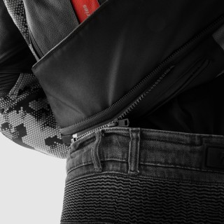 JEANSY MOTOCYKLOWE REBELHORN VANDAL WASHED BLACK MONOLAYER 34/34