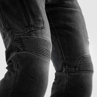 JEANSY MOTOCYKLOWE REBELHORN VANDAL WASHED BLACK MONOLAYER 34/34