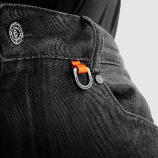 JEANSY MOTOCYKLOWE REBELHORN VANDAL WASHED BLACK MONOLAYER 34/34