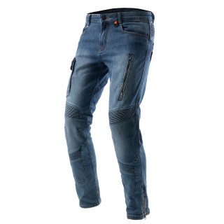 JEANSY MOTOCYKLOWE REBELHORN VANDAL WASHED BLUE MONOLAYER 28/34