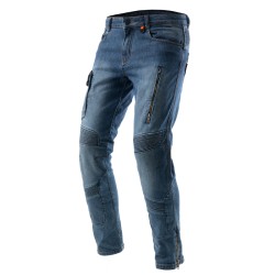 JEANSY MOTOCYKLOWE REBELHORN VANDAL WASHED BLUE MONOLAYER 30/34